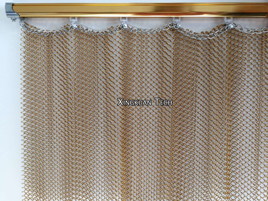 Decorazione decorativa d'attaccatura di Mesh Curtain Drapery For Interior del metallo