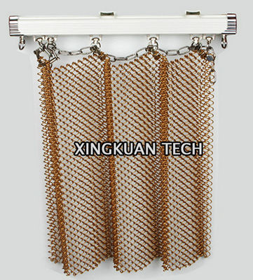 Mesh Curtain decorativo variopinto, apertura dei drappi 4mm 6mm 8mm della bobina del metallo